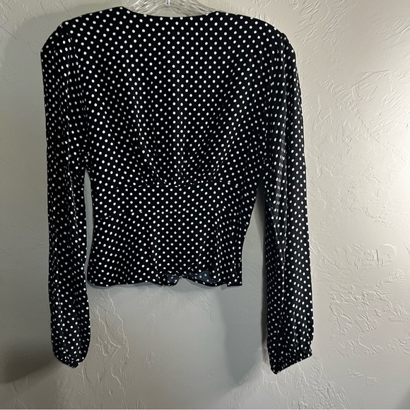 Free People Love Street Polka Dot Peplum Romantic Blouse - Picture 8 of 8